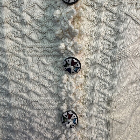 Hand Loomed Cotton Salsa Peru Womens Sleeveless Cardigan Size XL - Picture 6 of 6